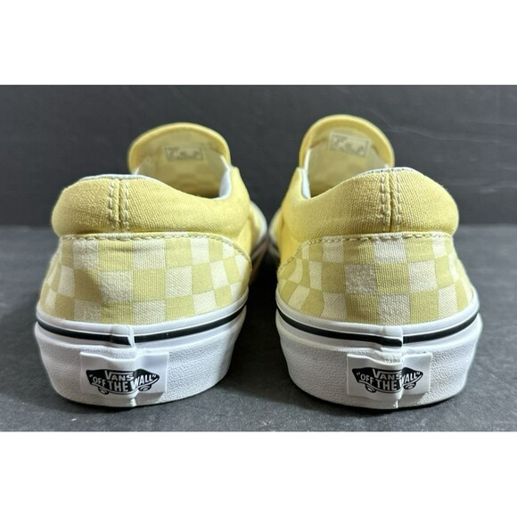 Vans Slip-on Yellow Checkered Skate Shoe Big Kids Size 6 - Picture 6 of 7